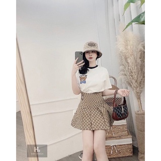 set GC chân váy xếp li