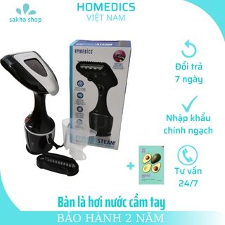 [BH 2 năm] Bàn là hơi nước cầm tay Homedics PS - HH50 công nghệ Turbo phun sương mạnh, tiết kiệm điện