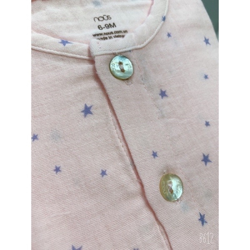 Nous bộ dài tay xô mềm mát cho bé