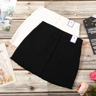 [Free Ship]Chân váy jeans nữ đen trắng(có lót quần bên trong)