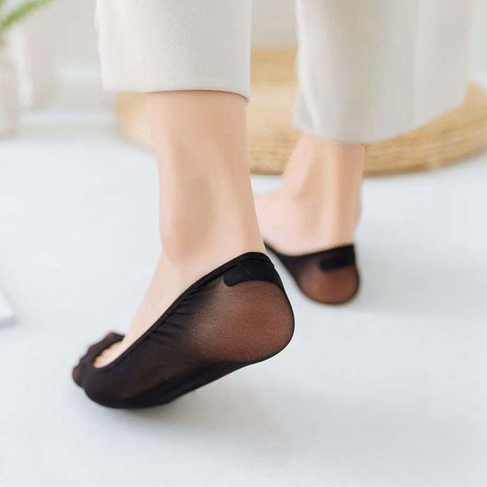 Vớ Thuyền Bằng Silicone Lụa Lạnh Siêu Mỏng Cổ Thấp Thoáng Khí