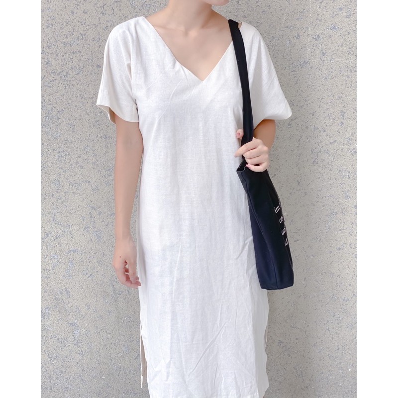 Đầm Váy Suông Linen Hở Lưng/ MUA 1 TẶNG 1 Chân Váy