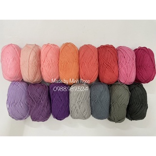 Len Milk cotton mác đen 50gr (mã màu từ 01-31)