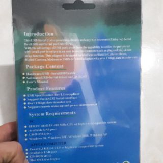 Cáp chuyển R232( USB to cổng Com)