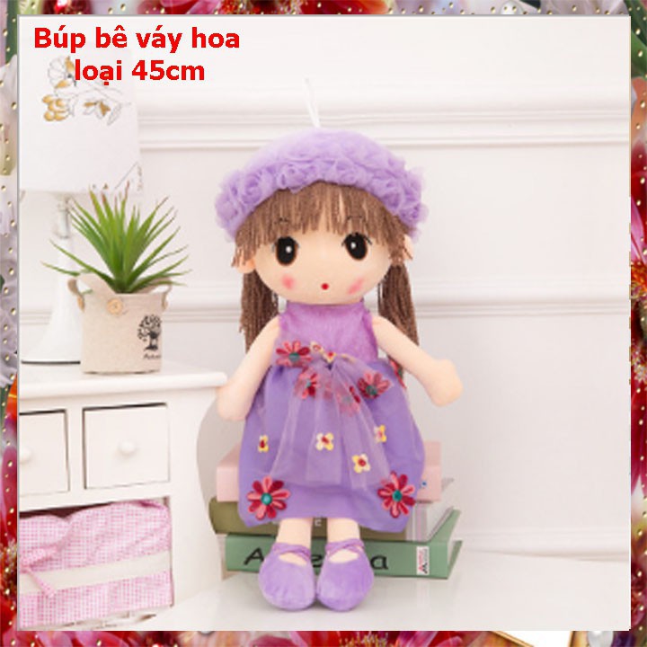 Búp Bê Sang Trọng Mềm Mịn Siêu Xinh Đáng Yêu Màu Tím 45cm