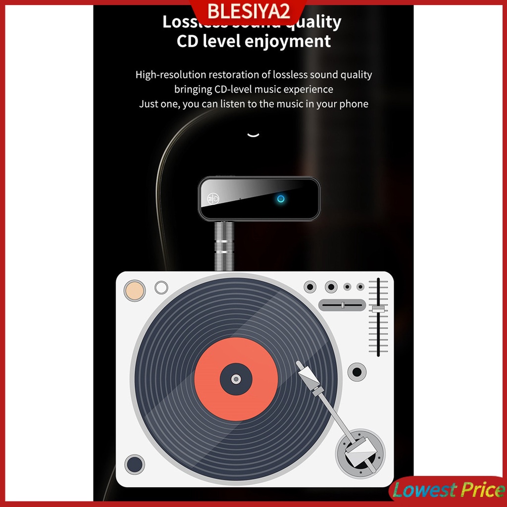 Bluetooth 5.0 Transmitter Receiver 2 IN 1 Wireless Audio 3.5mm Aux Adapter