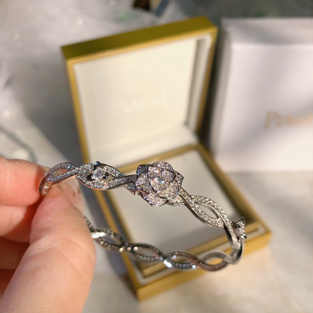 Vòng Tay Mạ Bạc S925 Đính Đá Toàn Diện Phong Cách Mới 2022