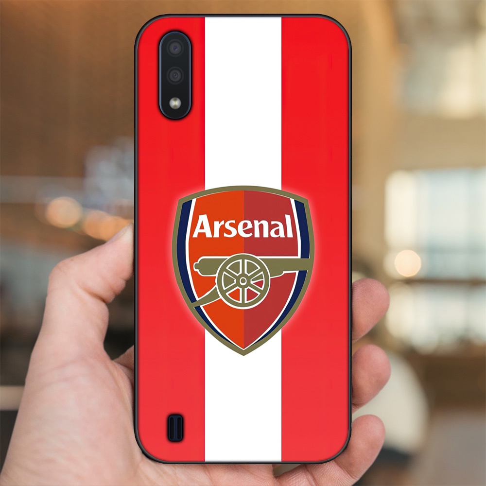 Ốp lưng Samsung A01 viền đen in hình Arsenal FC