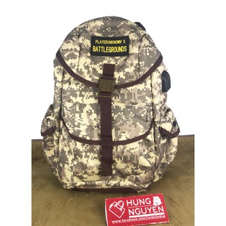 Balo PUBG 2 cực chất (khóa đồng, tấm da cao cấp) (Ảnh sp thật)