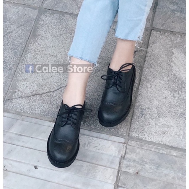 Giày oxfords da mềm nữ (Có clip tự quay sản phẩm) đế cao su cao cấp