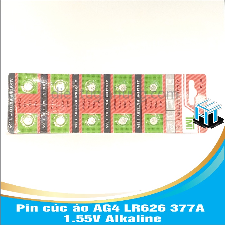 Combo 5 viên Pin cúc áo AG4 LR626 377A 1.55V Alkaline