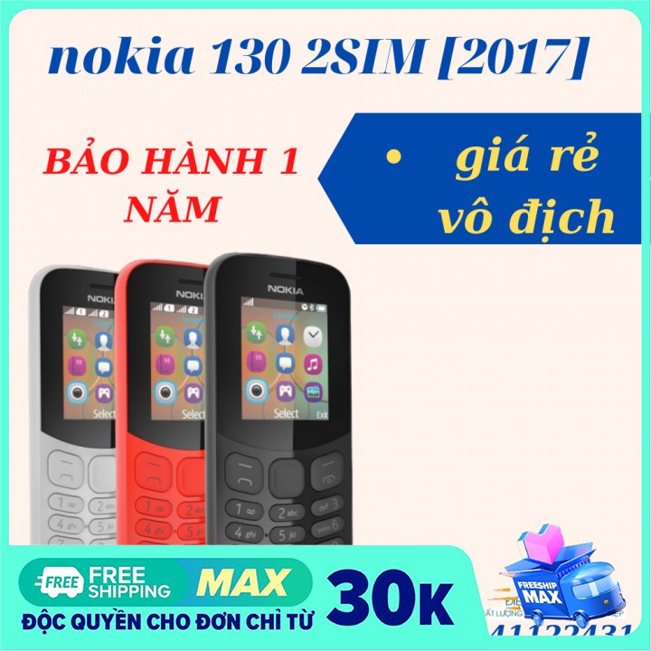 [GIÁ SỐC]Điện thoại Nokia 130 dual sim (2017)