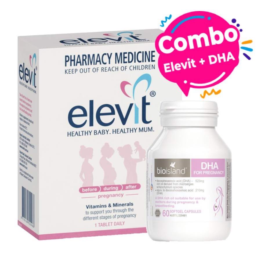 Combo Bioisland DHA bà bầu + Vitamin bầu