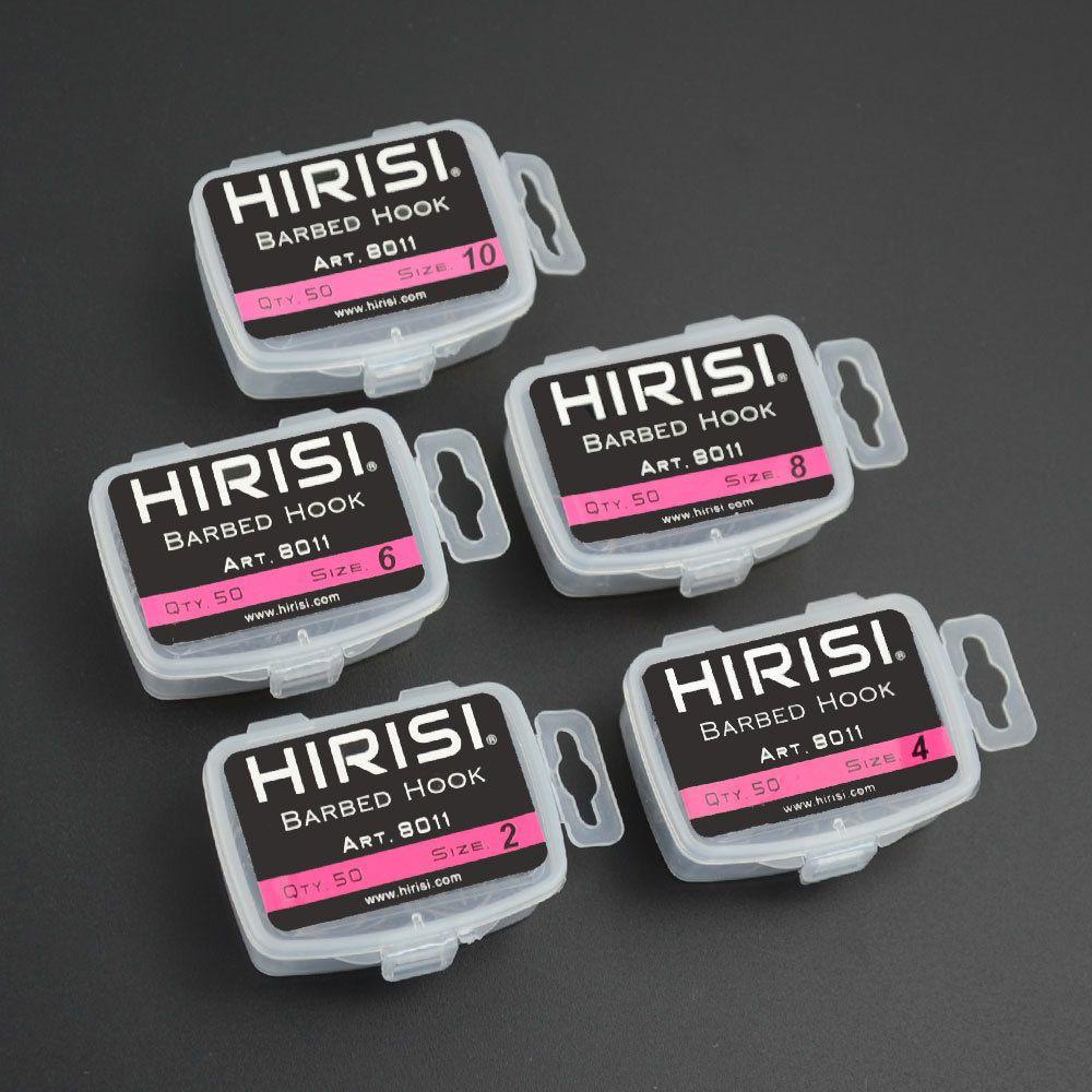 YNATURAL 50Pcs Sharp Barbed Pinpoint Claw Hook High Carbon Eyed Fishooks Carp Hooks 8011 Fish Bait Coating Fishing Accessories High Quality Fishook