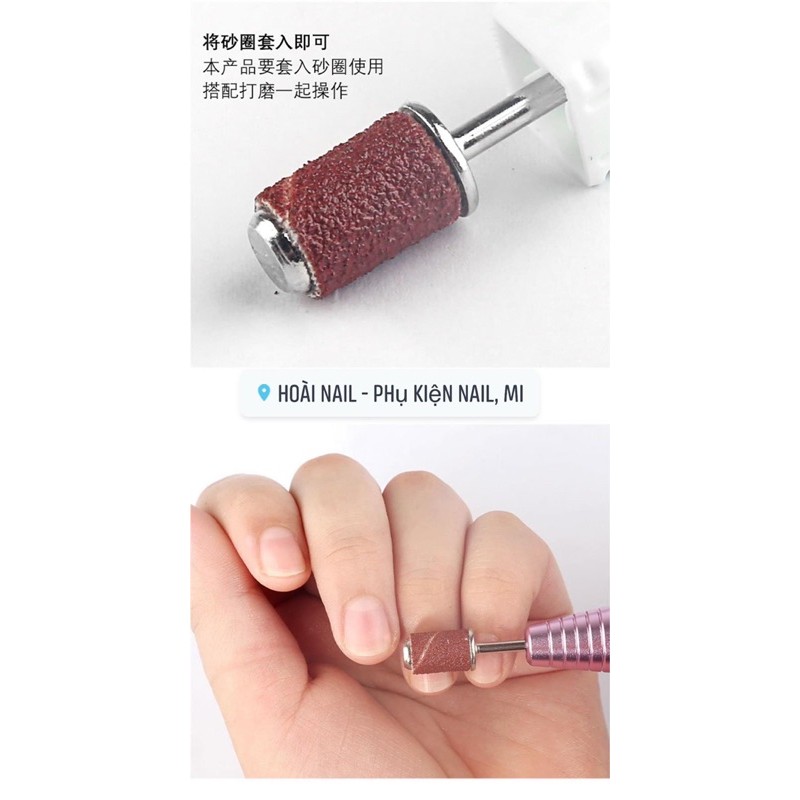 đầu  cắm đầu nhám cho máy mài - phụ kiện nail giá rẻ