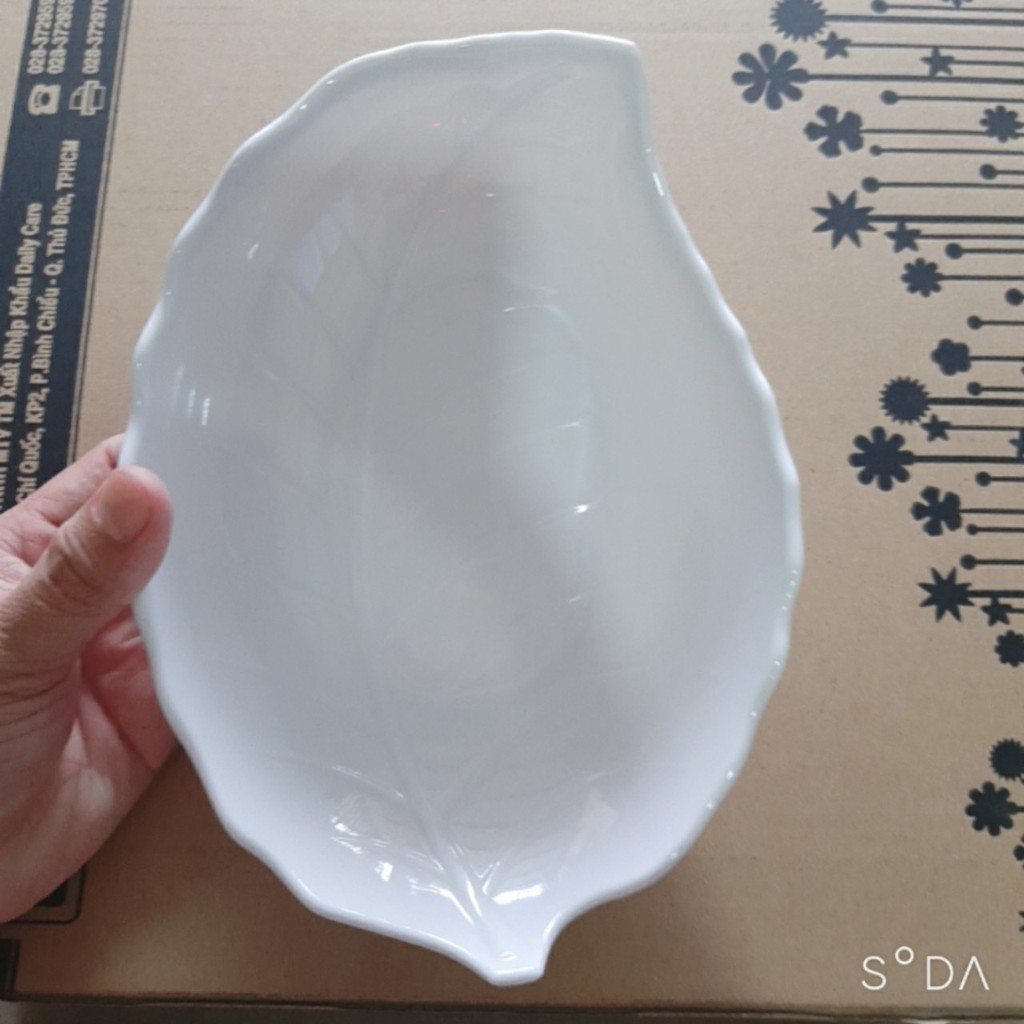Dĩa đựng trái cây melamine hình chiếc lá Cao Cấp-Sang Trọng