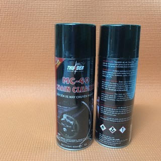 2 chai xịt rửa sên Thunder Chain Clearner 400ml MC-40