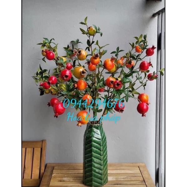 Cherry cành cao - đào đông - lựu phú quý- hoa lụa trang trí