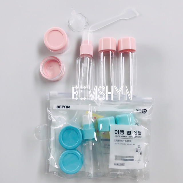 Bộ chiết mỹ phẩm du lịch 7 món tiện lợi