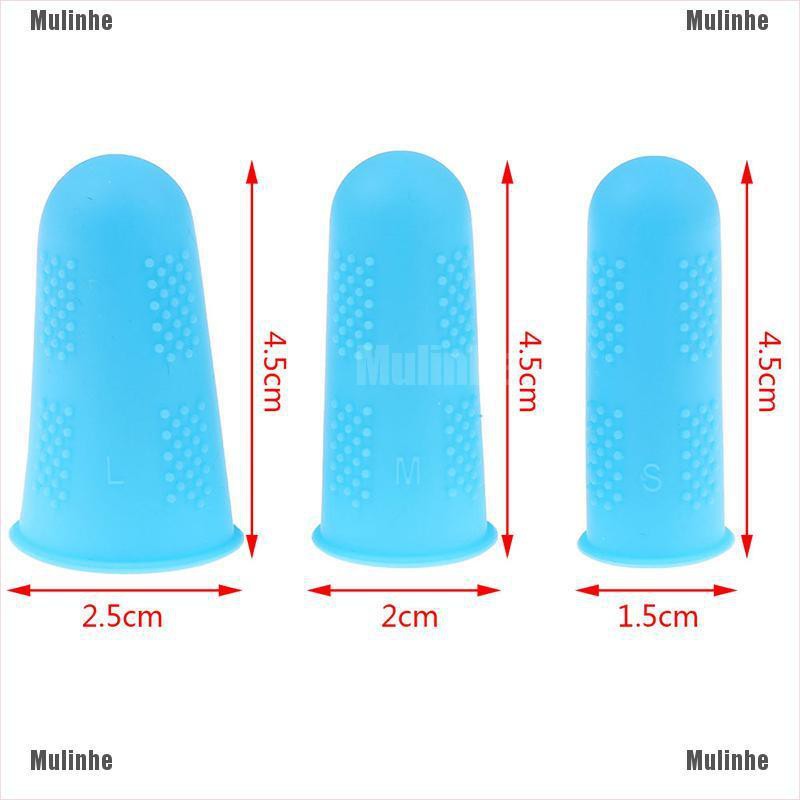 Bộ 5 Vỏ Bọc Bảo Vệ Ngón Tay Bằng Silicon Cách Nhiệt Chống Đứt Tay Chống Trượt