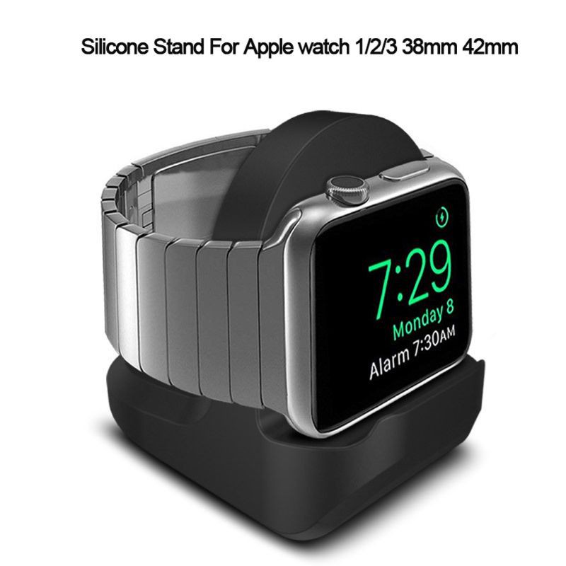 Đế Sạc Bằng Silicone Cho Đồng Hồ Thông Minh Apple Watch Series 1 / 2 / 3 / 4 42mm 38mm 40mm 44mm