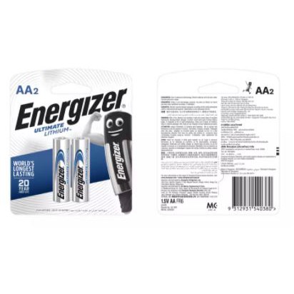 Pin AA Energizer Ultimate Lithium L91 - Vỉ 2 viên