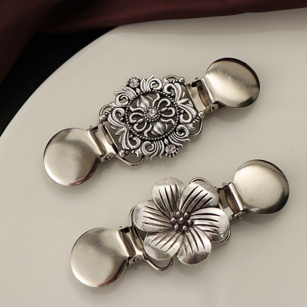 Kẹp Áo Khoác Cardigan Họa Tiết Hoa Thời Trang Mùa Đông|Kẹp Vịt Phong Cách Retro