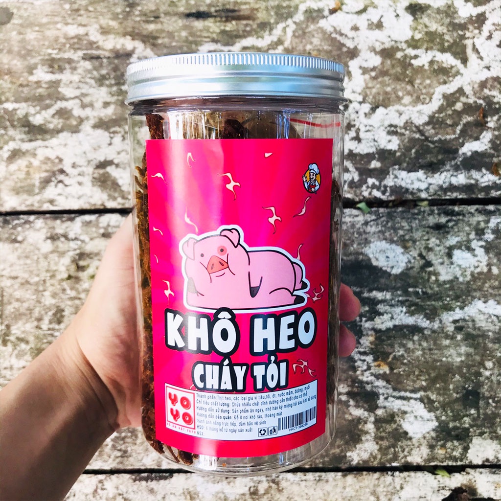 Khô heo cháy tỏi hũ 300g Đồ ăn vặt YOYO | BigBuy360 - bigbuy360.vn
