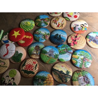 mẹt tre vẽ tranh trang trí