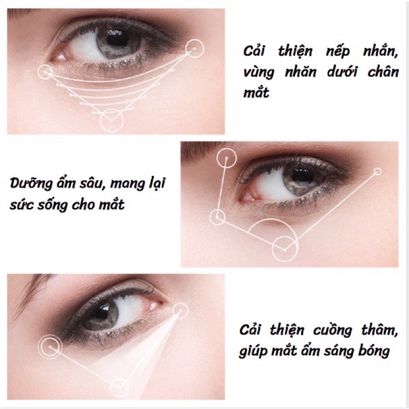 Kem Dưỡng Mắt VEZE Giảm Quầng Thâm, Chống Nhăn và Lão Hóa Mắt 20gr