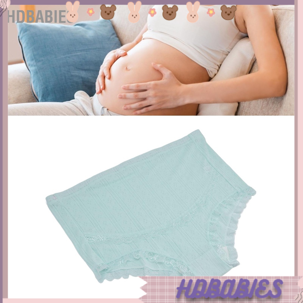 HDbabies Phụ nữ mang thai Quần lót cotton kháng khuẩn thoáng khí Thắt lưng cao đàn hồi Đồ phụ