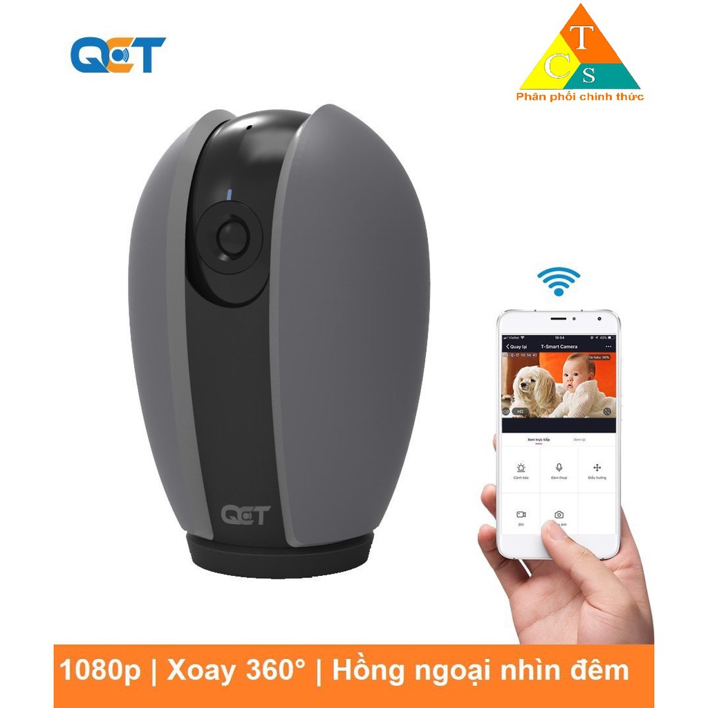 Camera IP xoay 360 ĐỘ QCT 1080P GEN2 Quốc Tế