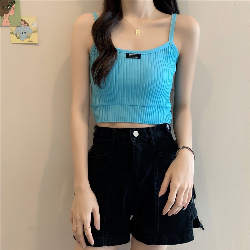 Áo Hai Dây Dệt Kim Dáng Ngắn Phong Cách Pháp Thời Trang Cho Nữ áo vest nữ NZ-BX-16