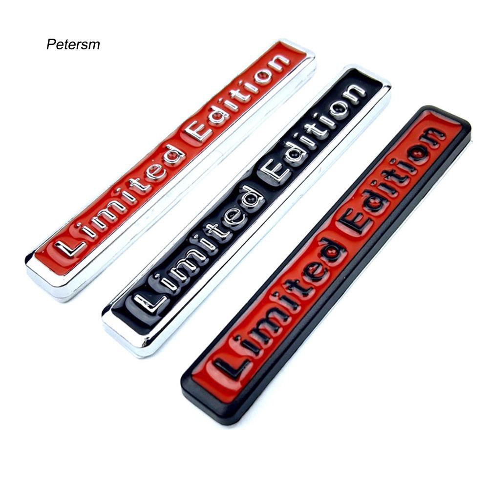 Miếng dán trang trí xe hơi bằng kim loại in chữ Limited Edition