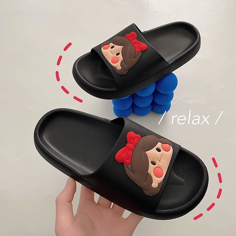 JY373-C3 CÔNG CHÚA NGANG Dép bánh mì đế đúc mặt nữ ngang dễ thương