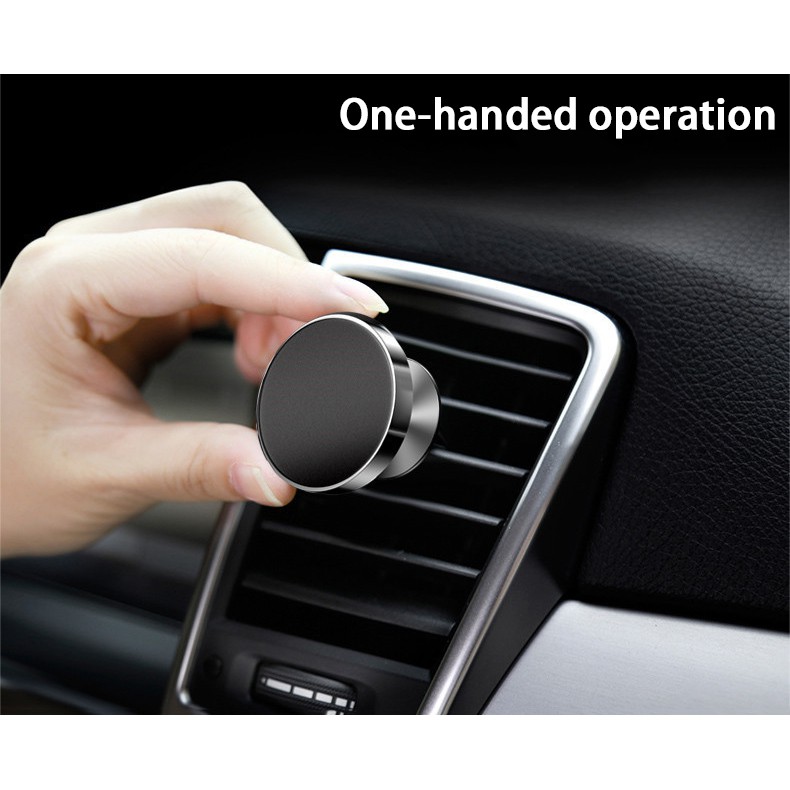 Giá Đỡ Điện Thoại Từ Tính Xoay 360 Độ Bằng Kim Loại Gắn Lỗ Thông Gió Xe Hơi° Kẹp Dính Xoay