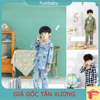 Bộ Pijama cho bé trai 2-7 tuổi dài tay in hình xuất Hàn, Bộ dài tay trẻ em vải cotton thấm hút mồ hôi hàng Quảng Châu