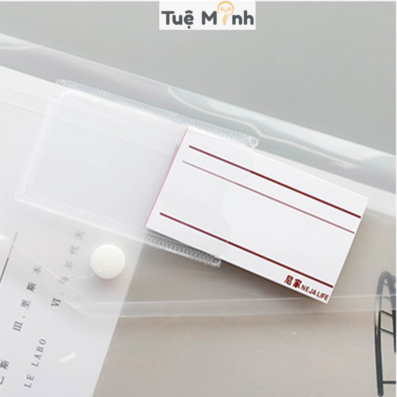 Túi clear bag gắn name tag đựng tài liệu cỡ 23 x 33mm tiện lợi K29