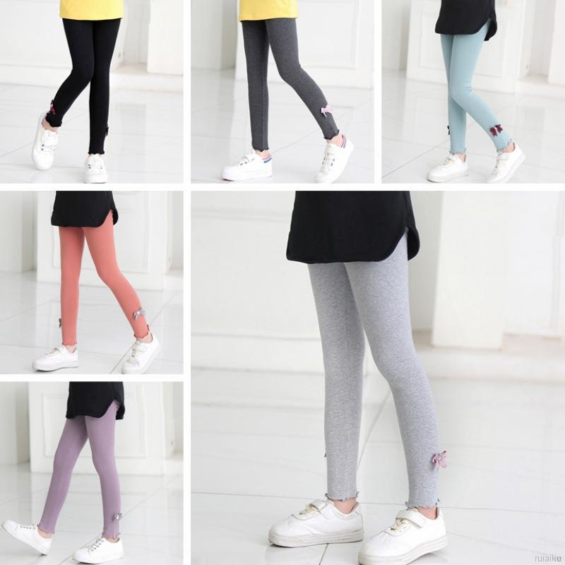 Quần Legging Phối Nơ Đáng Yêu Cho Bé Gái 2-11 Tuổi