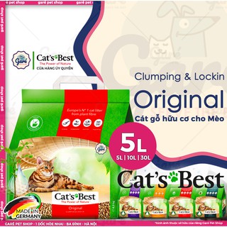 bỏ 5L - Cát gỗ hữu cơ Original Cat's Best vón cục cho Mèo - Cat's Best Original Litter