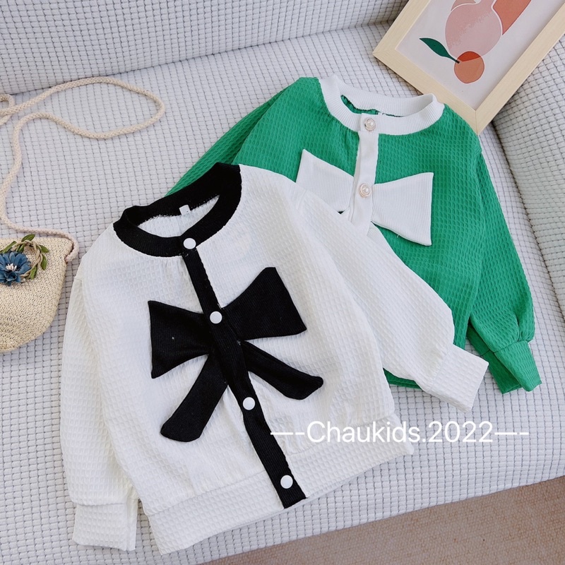 Áo khoác tổ ong cho bé gái