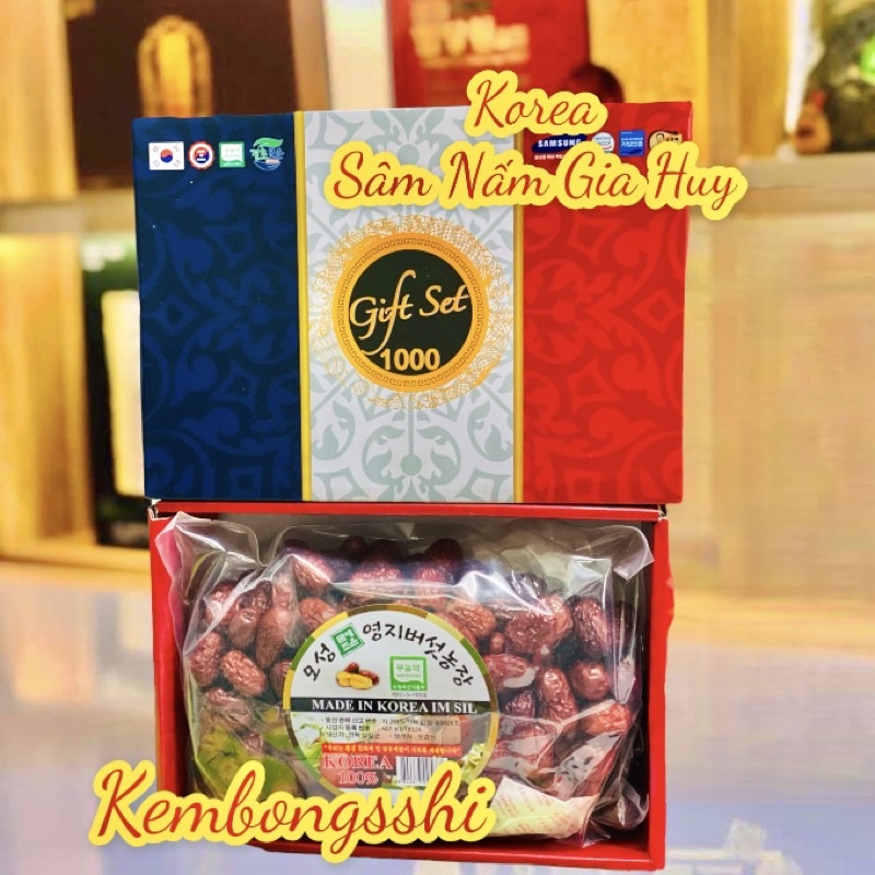 [HÀNG MỚI VỀ] Táo Đỏ Sấy Khô Hộp Quà 1kg Hàn Quốcc