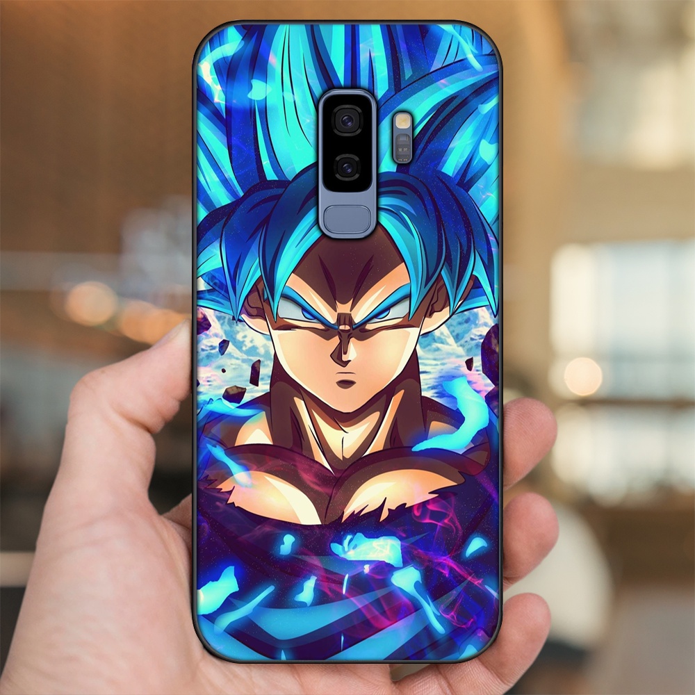 Ốp lưng Samsung S9 Plus viền đen in hình Goku Dragon Ball