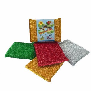 Combo 4 miếng rửa bát chén vân kim tuyến
