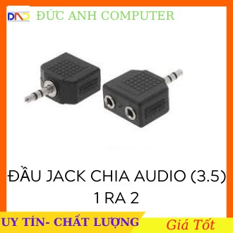 Đầu jack chia âm thanh cổng 3.5 mm 1 ra 2 cổng 3.5mm