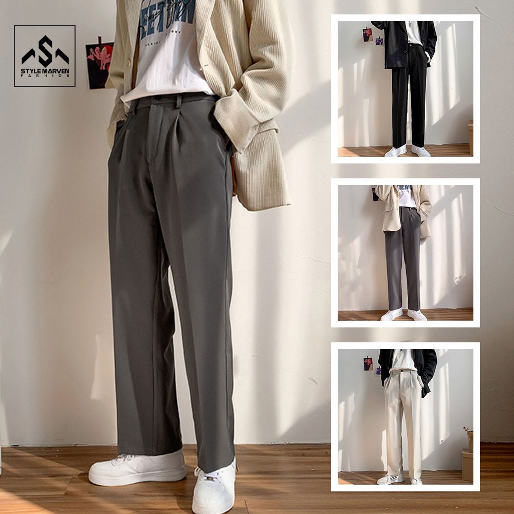 Quần tây nam Hàn Quốc ống rộng STYLE MARVEN dáng Chinos công sở - QUAN SM066