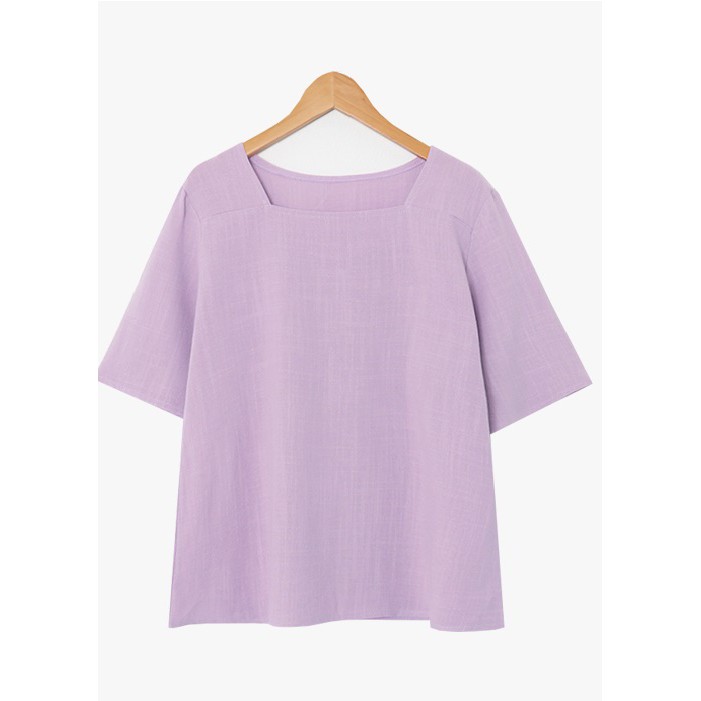 SQUARE NECK BLOUSE T-SHIRT - Áo T-blouse Hàn Quốc