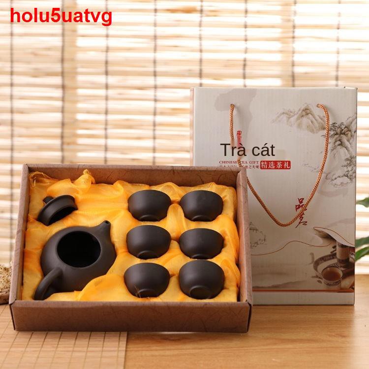 nhà cửa đời sốngBộ ấm trà đặt hộp quà tặng phòng khách tại nhà Văn tiếp tân đơn giản theo phong cách Trung Quốc