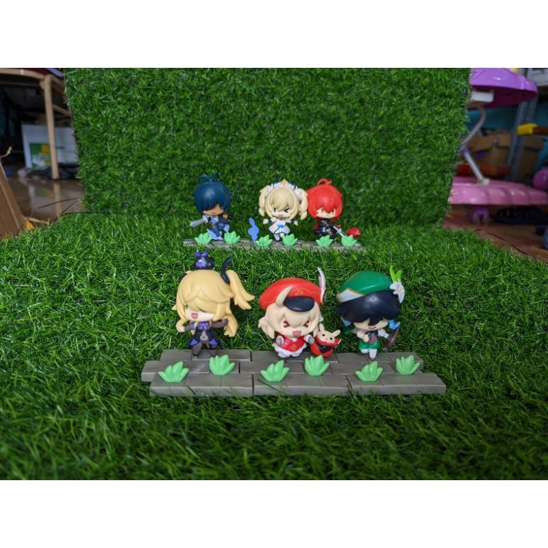 Mô hình finger nhân vật genshin Impact bộ 7 nhân vật thảm cỏ