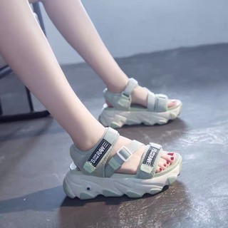 Sandal nữ FS-RAW - thiết kế quai ngang, đế bằng, phong cách hàn quốc, sử dụng đi học, đi chơi, mẫu dép quai hậu nữ 2020